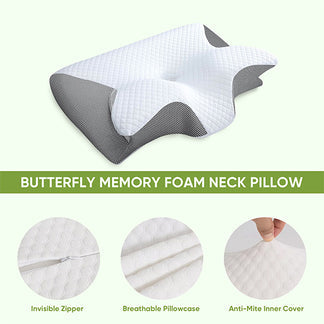Nyvra Butterfly Memory Foam Cervical Pillow