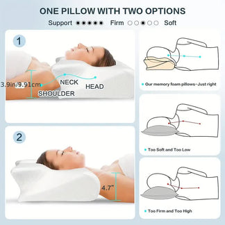 Nyvra Butterfly Memory Foam Cervical Pillow